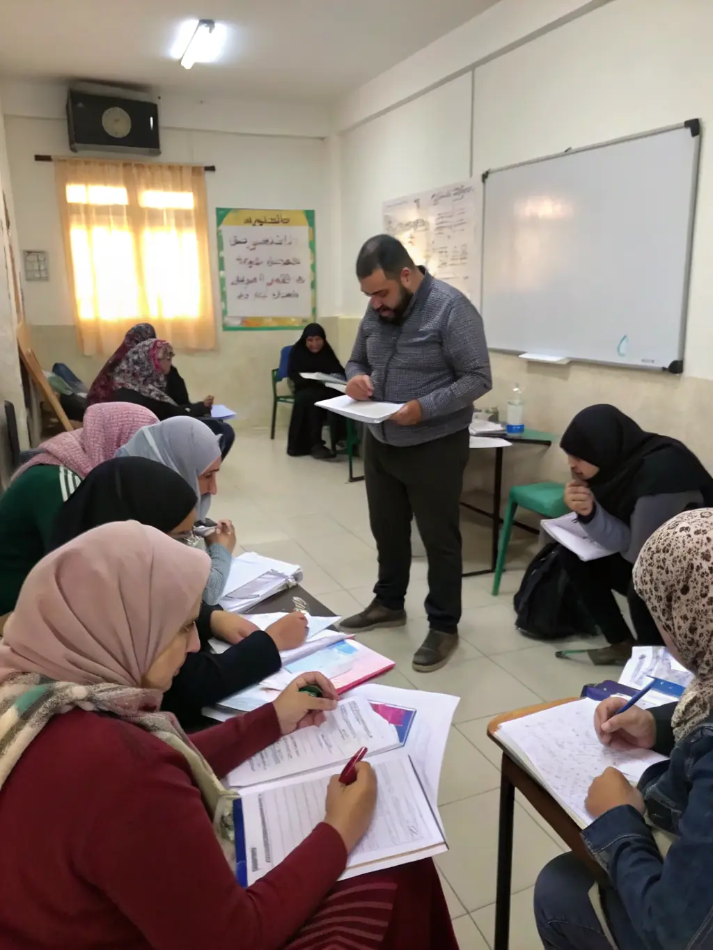 An image of a Formapro & Events training session, with participants actively engaged in learning and interacting with the trainer, highlighting skill development.