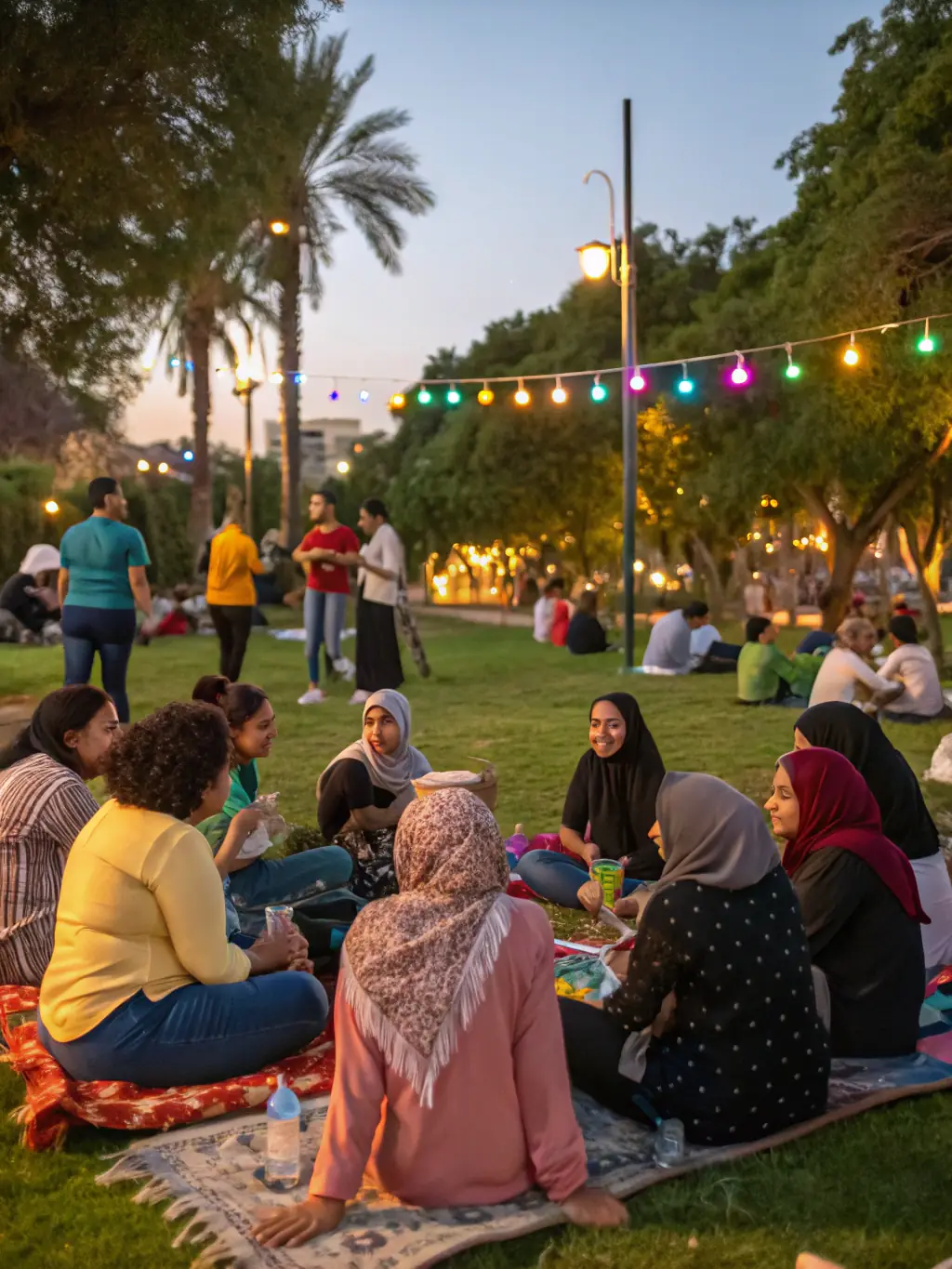 A vibrant photo of a community event organized by Formapro & Events, showcasing diverse participants enjoying various activities and fostering social connections.
